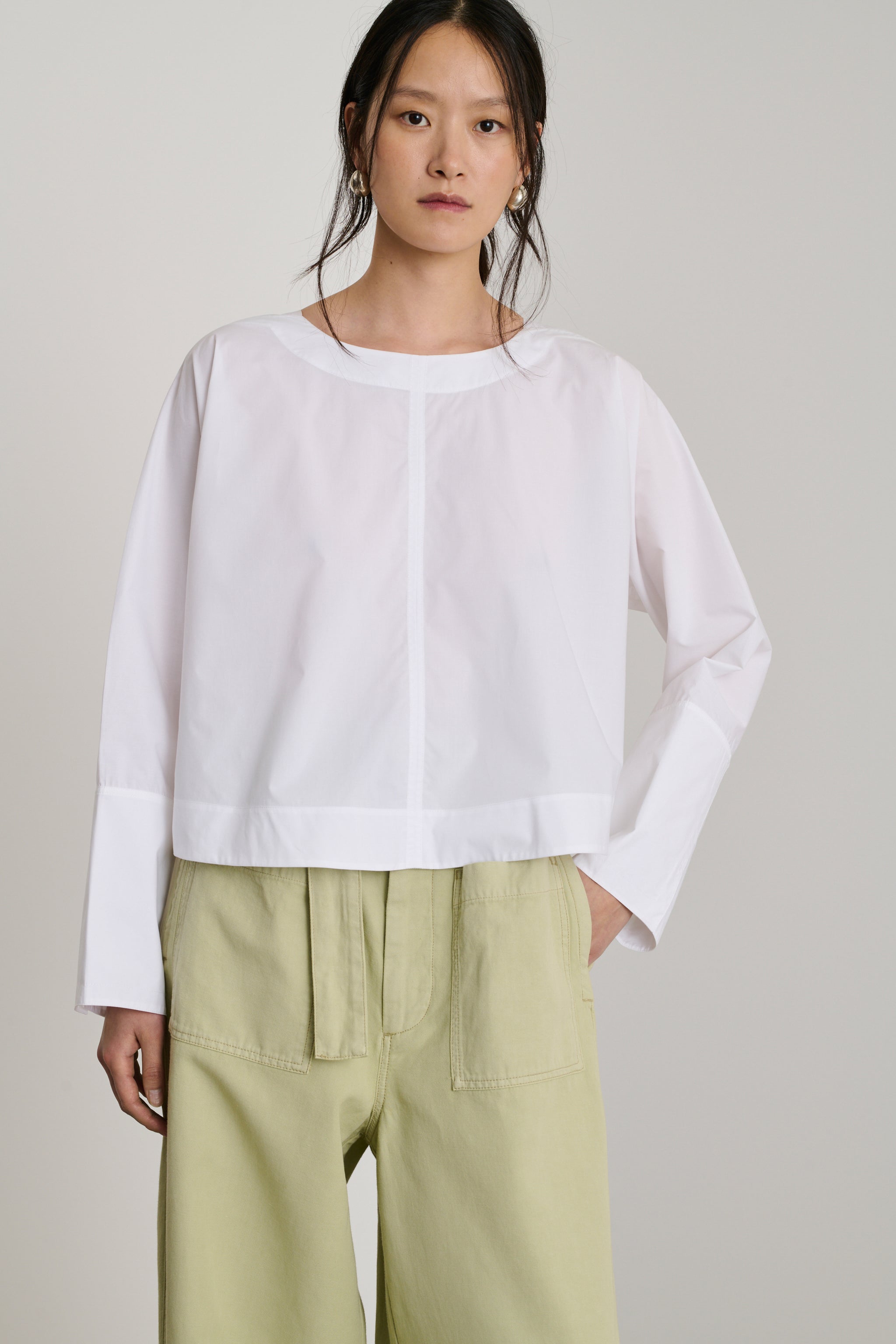 SOEUR ARMAND round neck blouse - White – Amaryllis West End