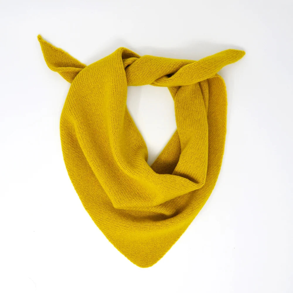 Scarlet Knitwear Lambswool Neckerchief -  Mustard