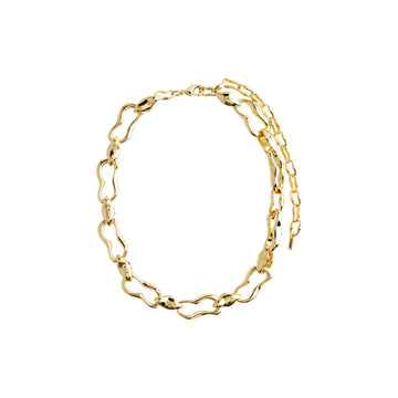 Pilgrim WAVE recycled necklace gold-plated