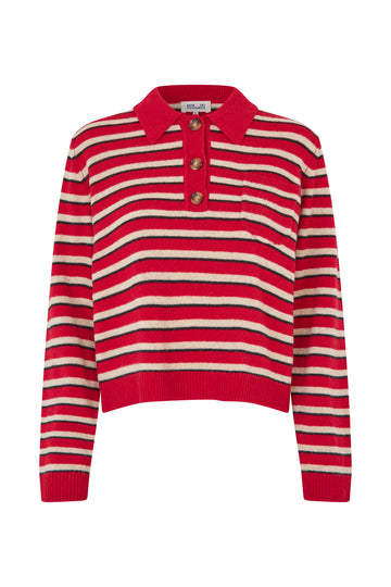 BAUM UND PFERDGARTEN Cori Jumper - Crimson Red Stripe