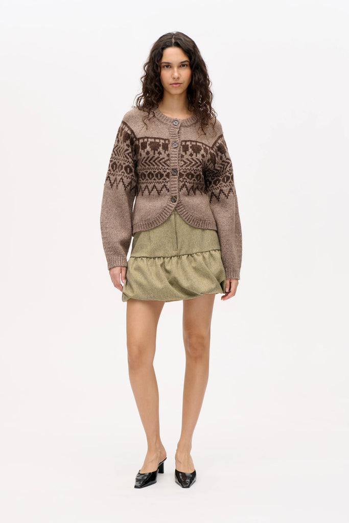 BAUM UND PFERDGARTEN Colin Cardigan - Brown fair Isle