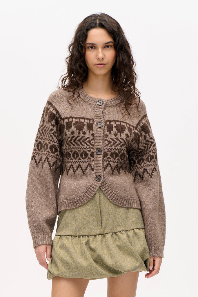 BAUM UND PFERDGARTEN Colin Cardigan - Brown fair Isle