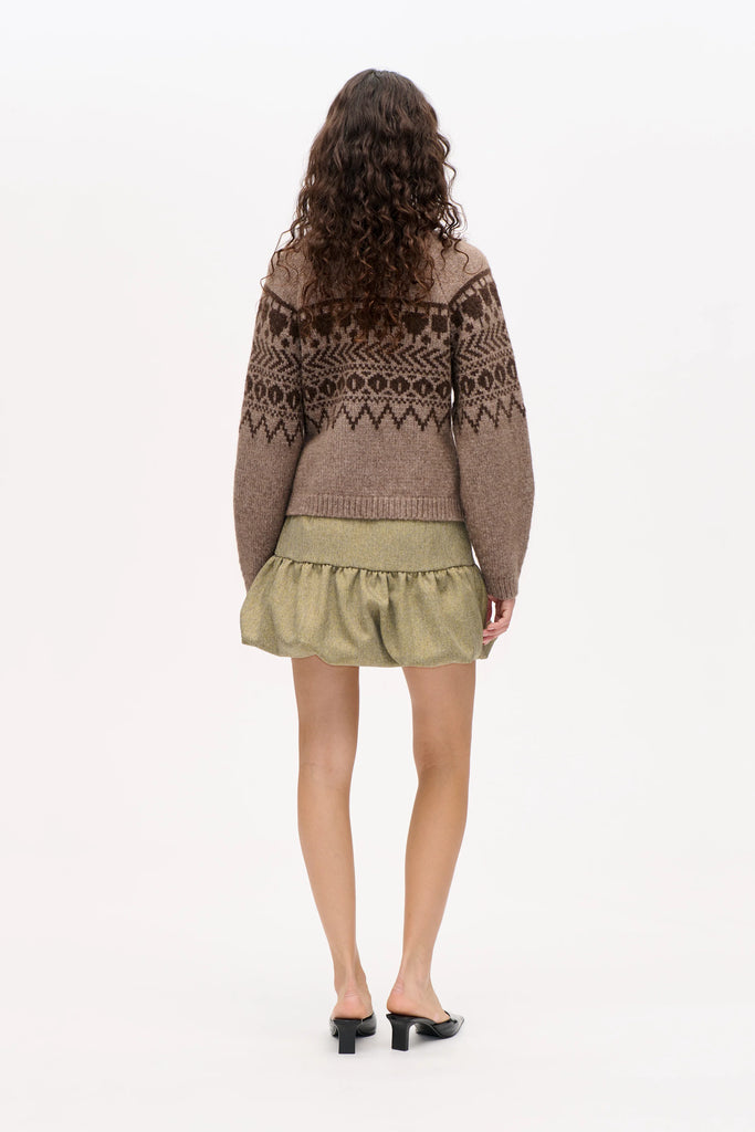 BAUM UND PFERDGARTEN Colin Cardigan - Brown fair Isle