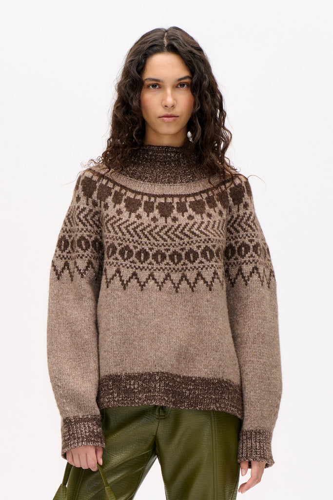 BAUM UND PFERDGARTEN Ciana Jumper - Brown Fair Isle