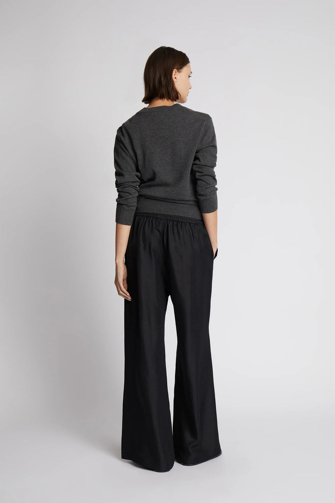 MUNTHE Arum Silk Trousers - Black