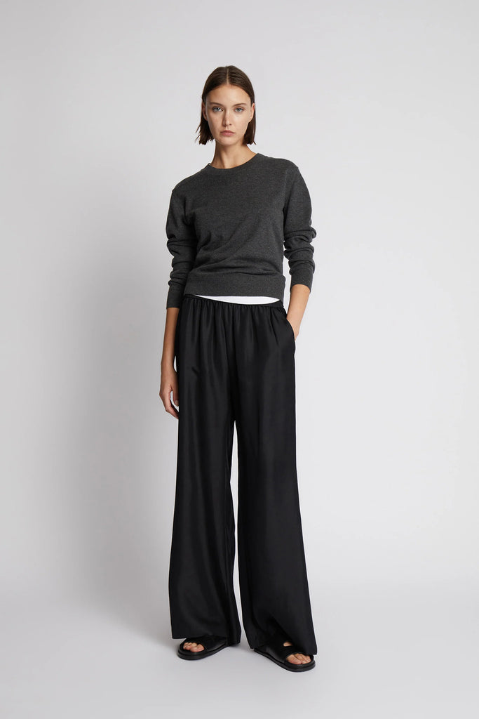 MUNTHE Arum Silk Trousers - Black