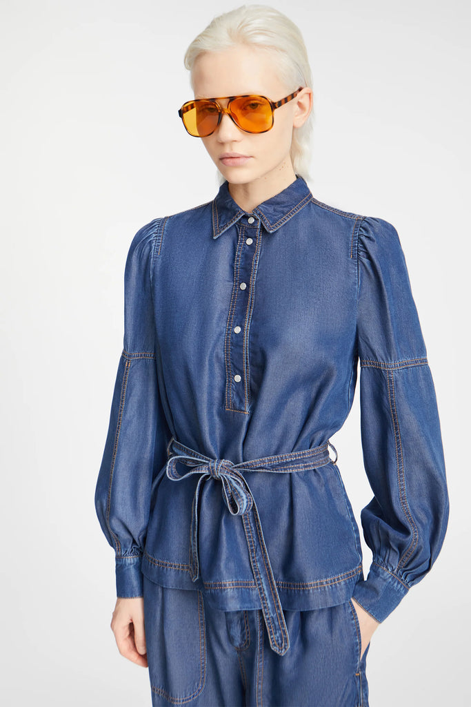 MUNTHE Pikine Top - Denim Indigo