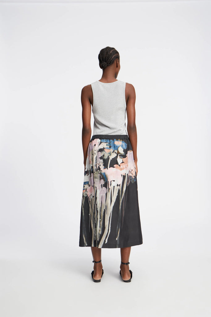 MUNTHE Aruma Silk Skirt - Black