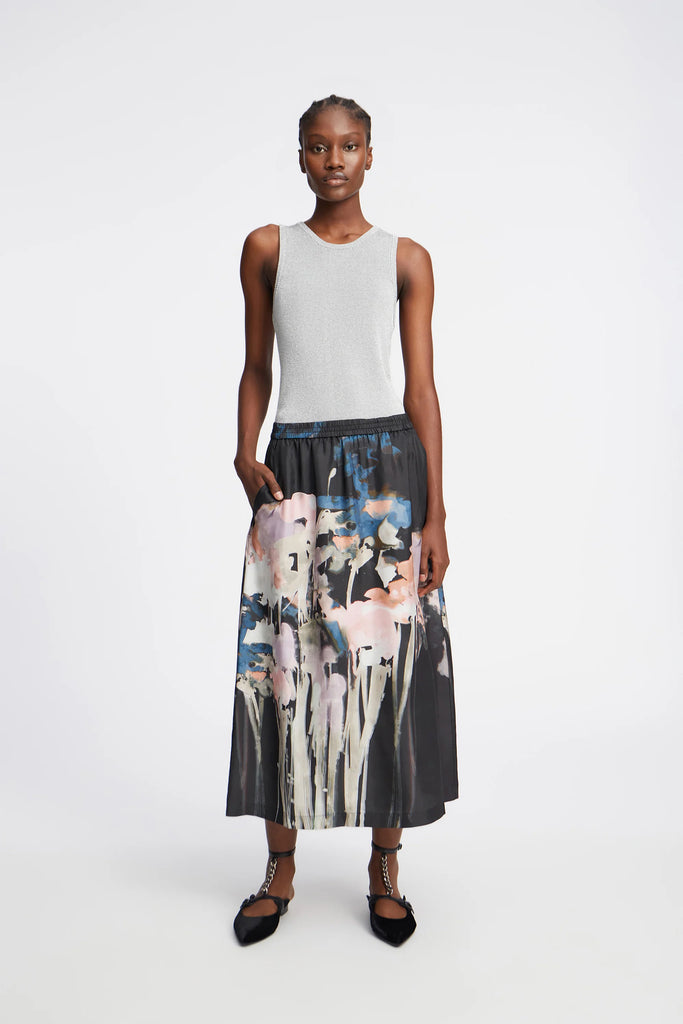 MUNTHE Aruma Silk Skirt - Black