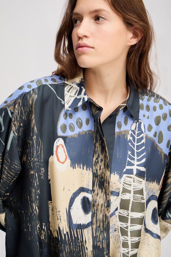 MUNTHE Loasta Shirt - Black Print