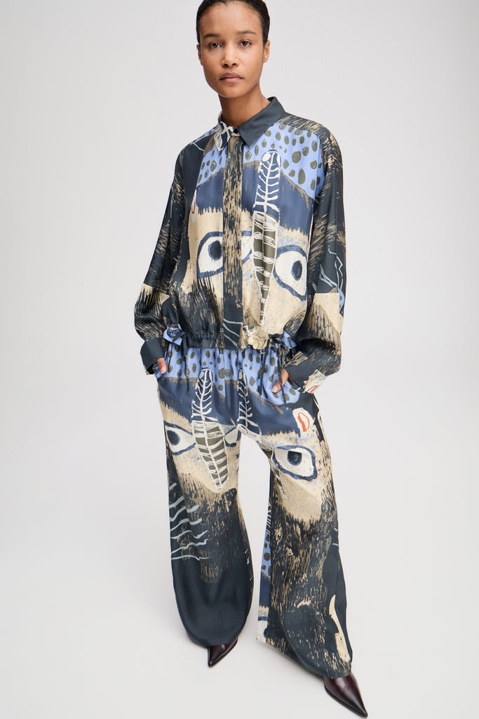 MUNTHE Arum Trousers - Black Print