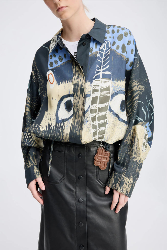 MUNTHE Loasta Shirt - Black Print