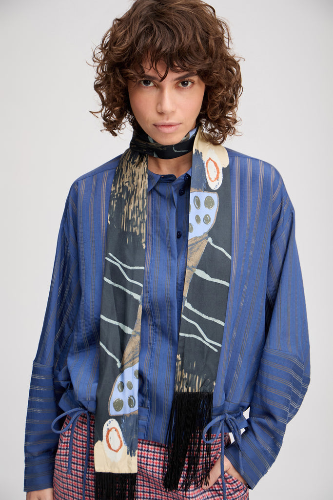 MUNTHE Lena Scarf - Black Print