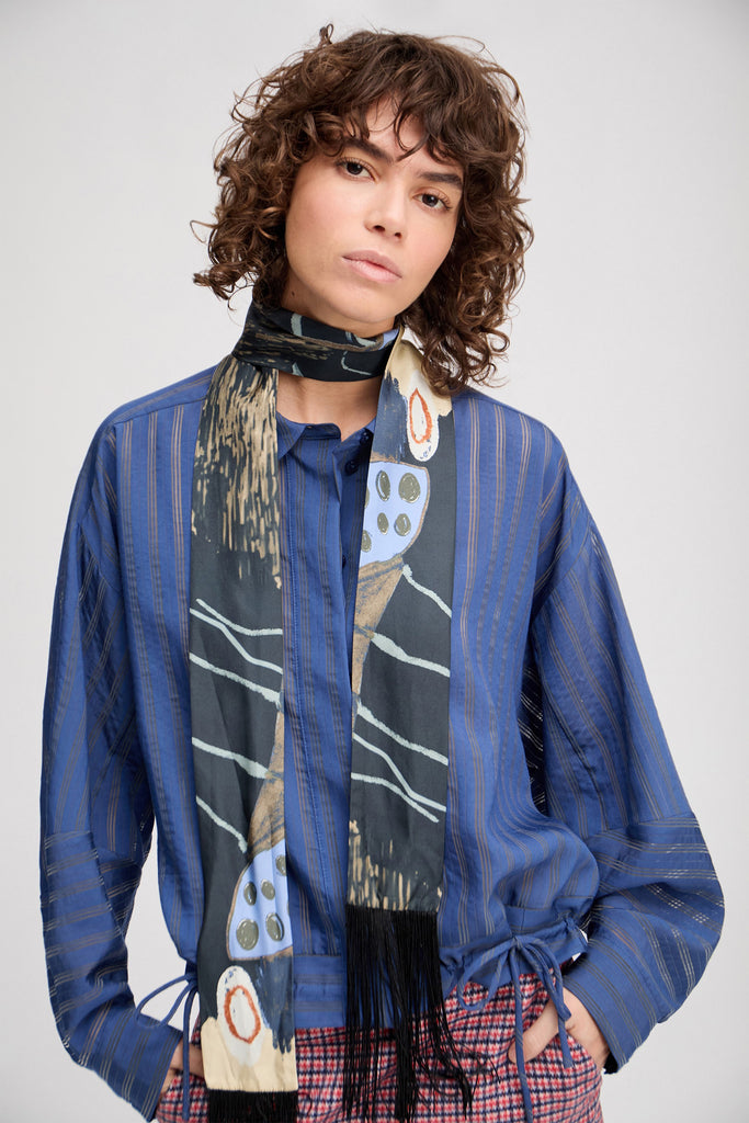 MUNTHE Lena Scarf - Black Print