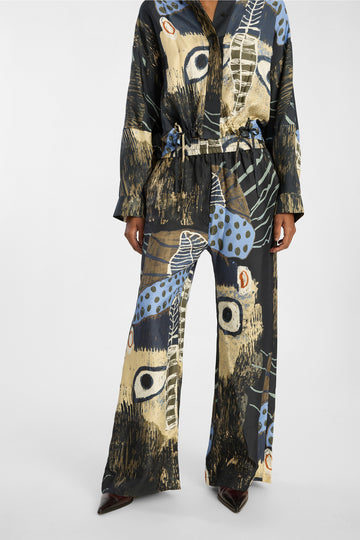 MUNTHE Arum Trousers - Black Print
