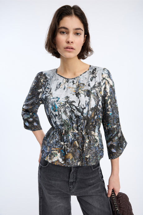 MUNTHE Virago Blouse - Print Grey
