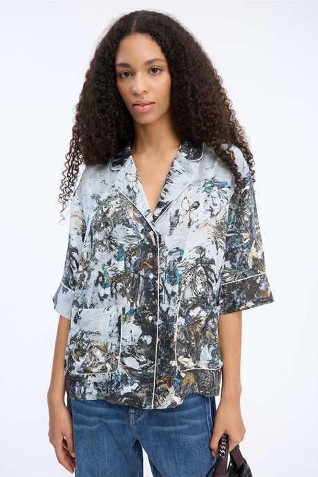 MUNTHE Vushi Shirt - Print Grey