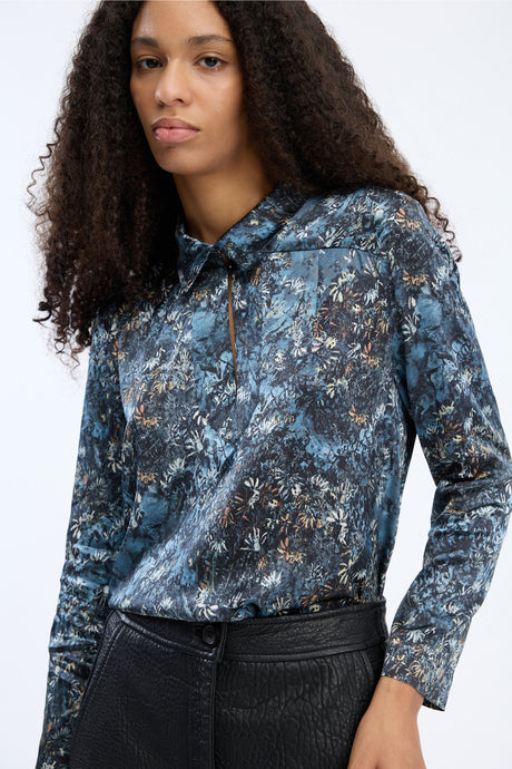 MUNTHE Vignette Shirt - Print Blue