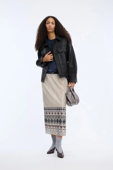 MUNTHE VUZIA Skirt - Print Camel