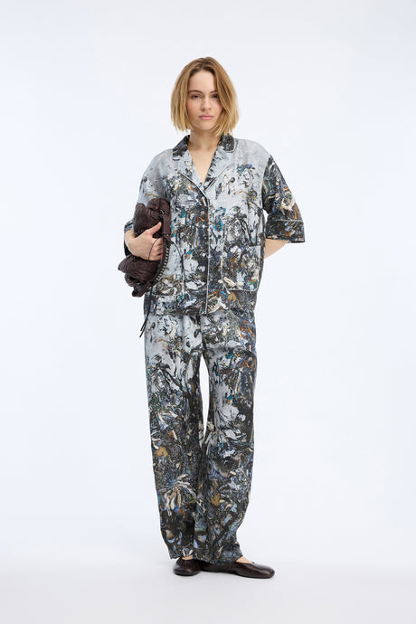 MUNTHE Varum Trousers - Print Grey
