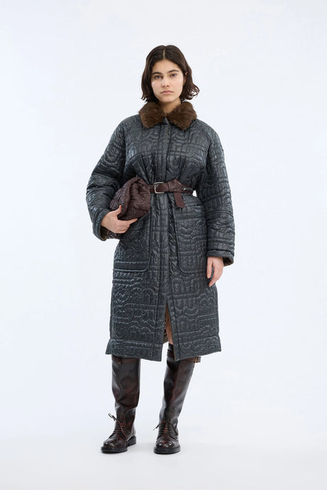 MUNTHE Verger Coat - Mix Charcoal