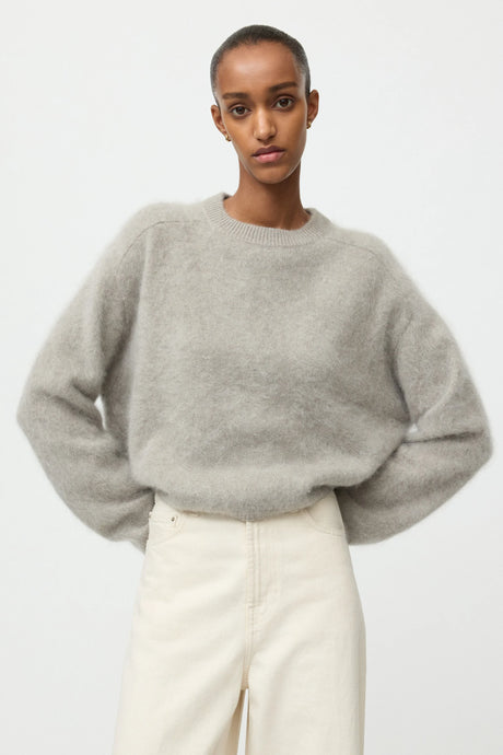 SOFT GOAT Brushed Crewneck - Greige