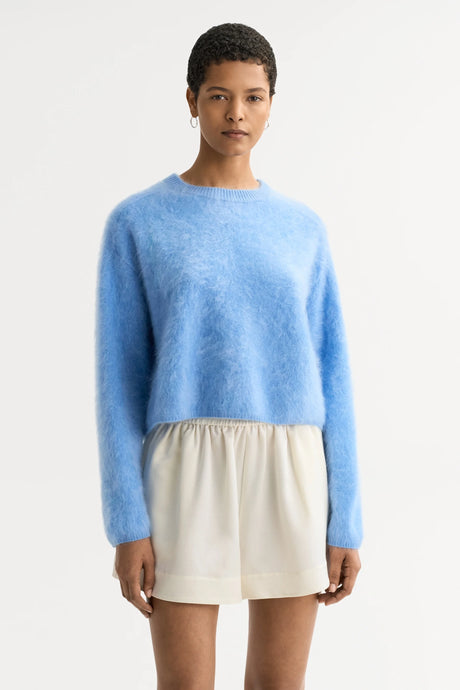 SOFT GOAT Brushed Crewneck - Azure