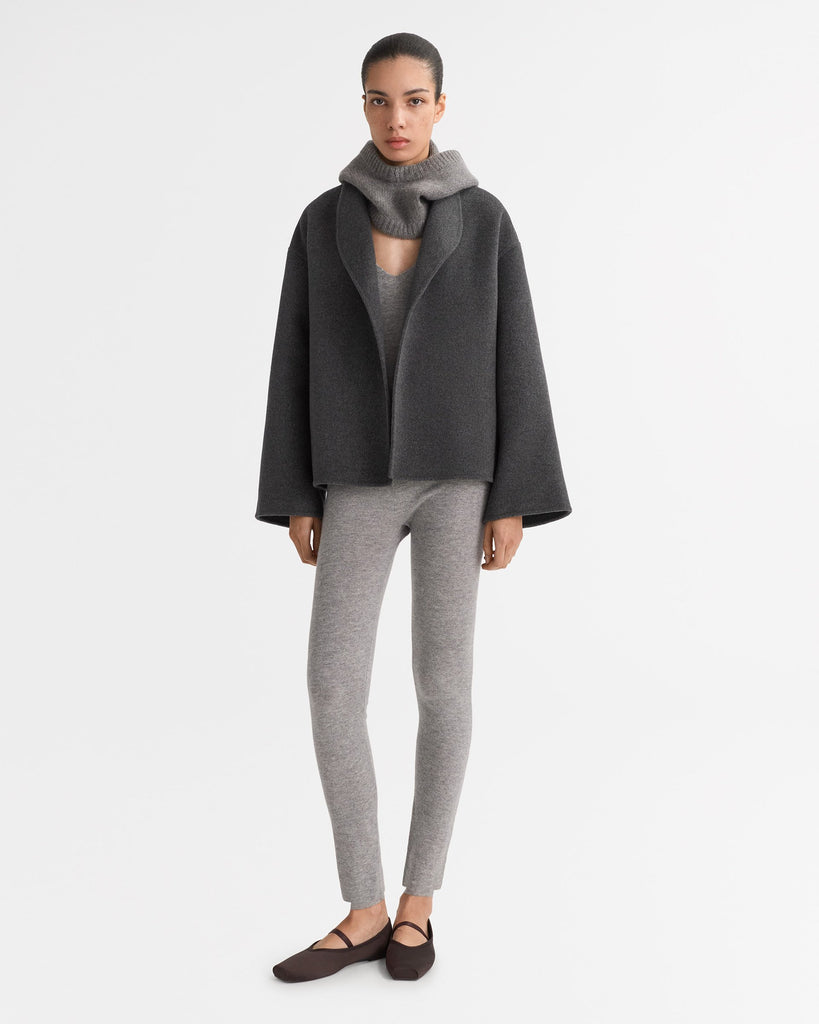 SOFT GOAT Short Jacket - Dark Grey