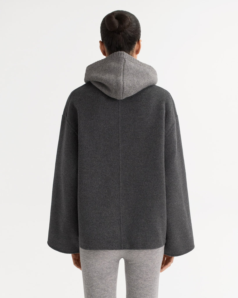 SOFT GOAT Short Jacket - Dark Grey