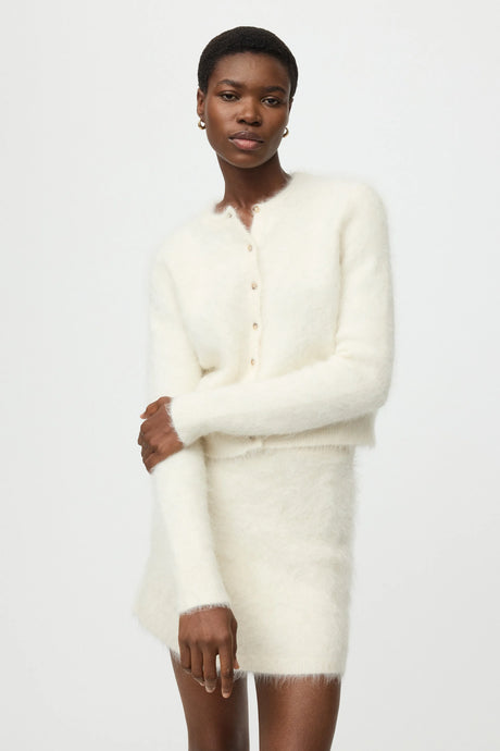 SOFT GOAT Alpaca Cardigan - Feather White