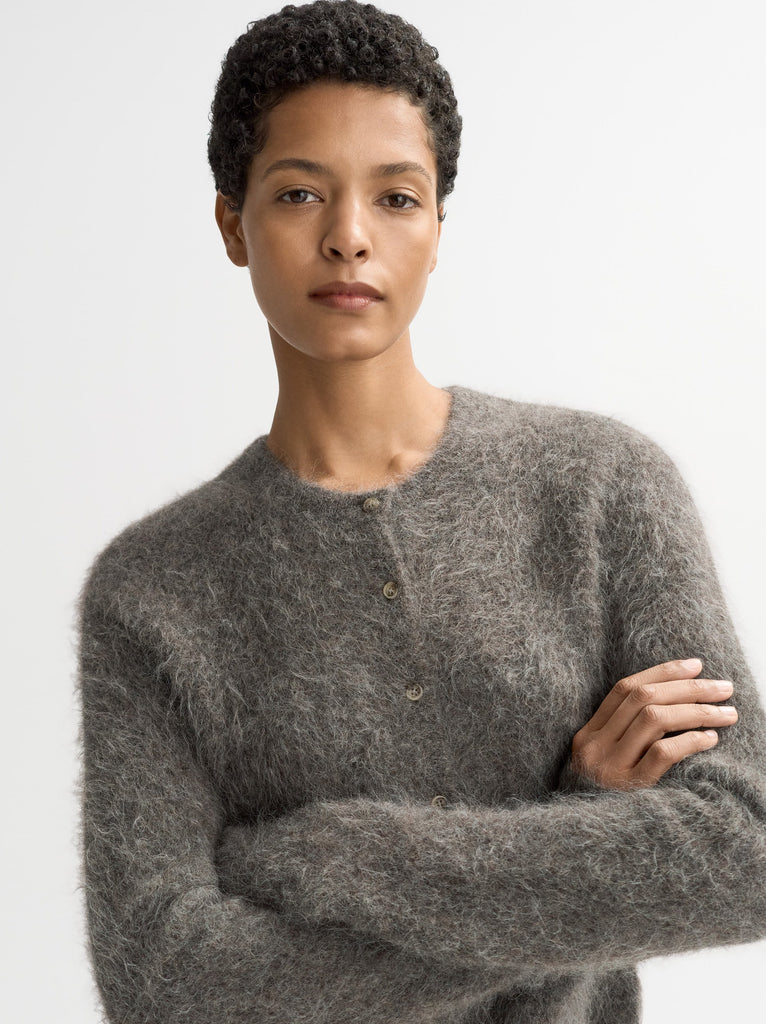 SOFT GOAT Alpaca Cardigan - Wood