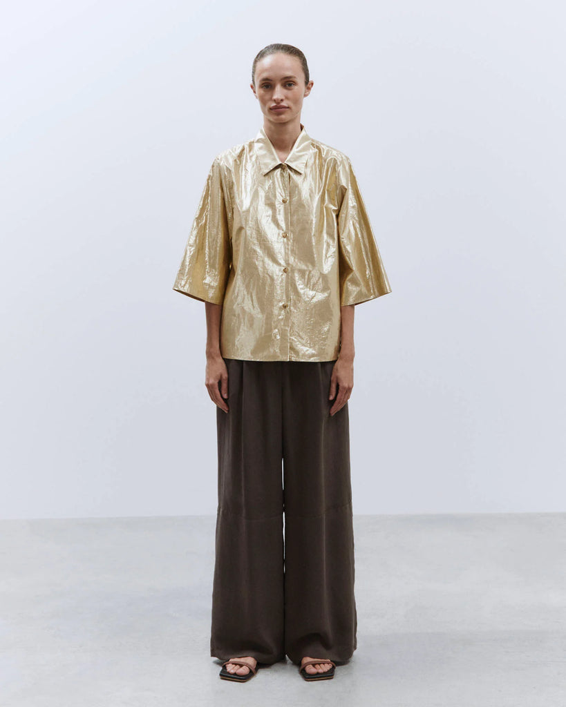 ALYSI Shiny Shirt - Gold