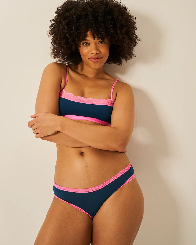STRIPE & STARE - The Original Knicker Midnight Neon Hot pink
