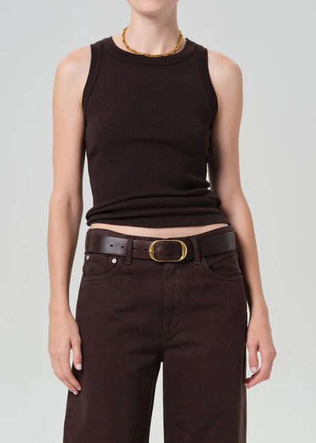 Citizens of Humanity Isabel Rib Tank Top - Choco