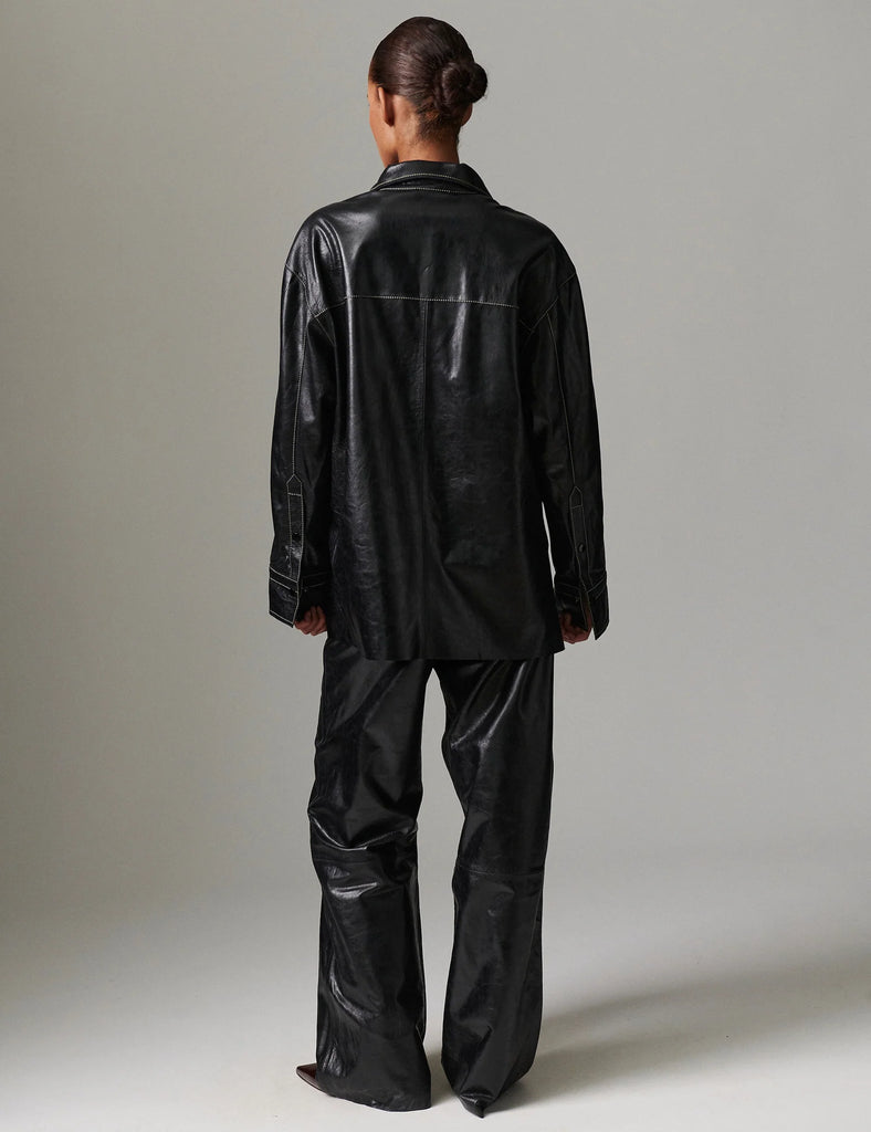 DAY Birger et Mikkelsen Andreas Leather Shirt - Black 