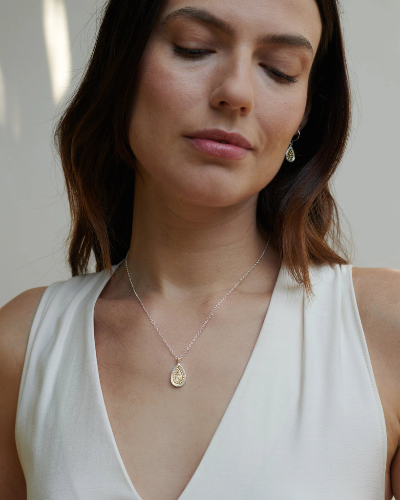 Anna Beck Classic Teardrop Pendant Necklace - Reversible