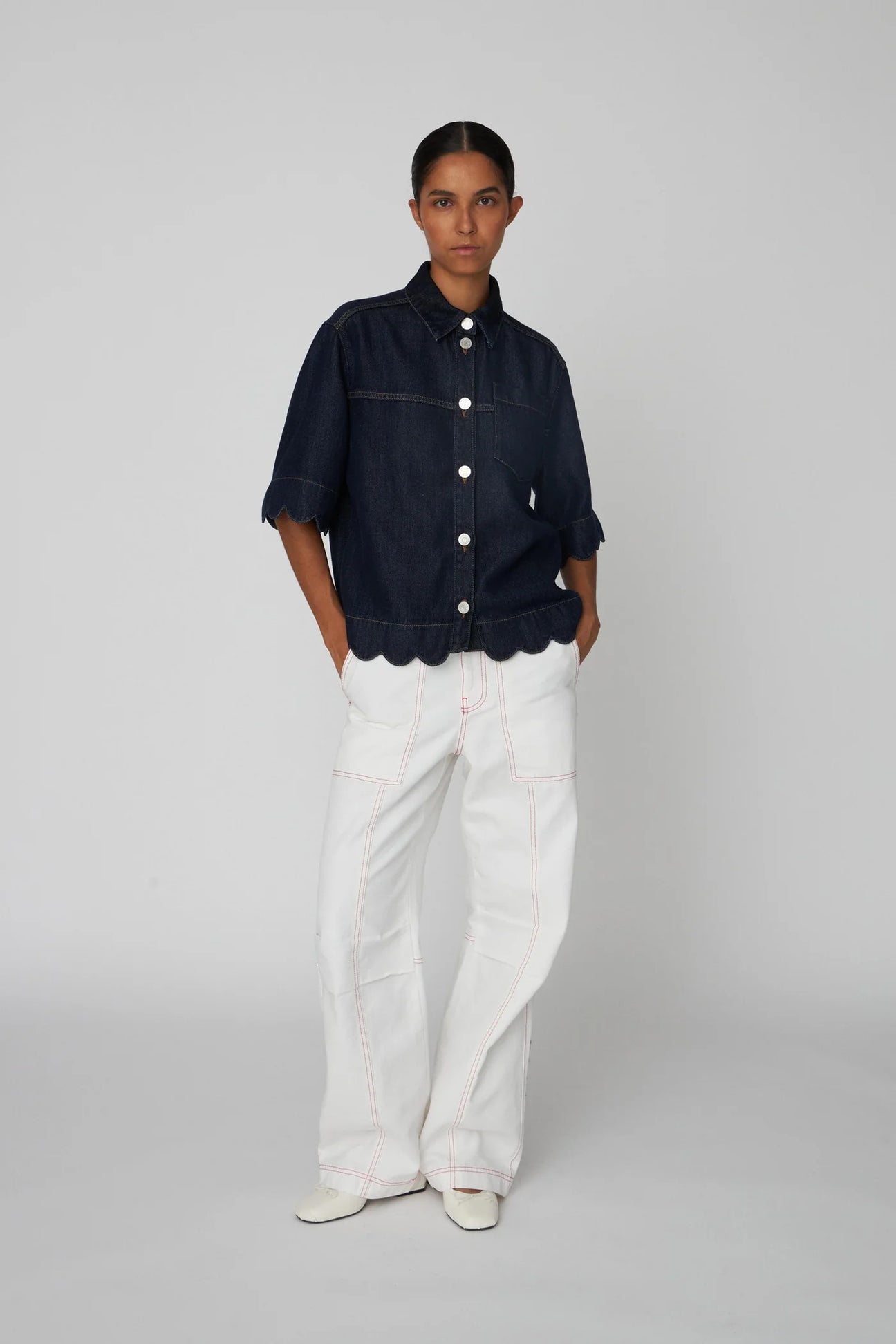 STELLA NOVA Blue Denim Shirt - Blue Denim