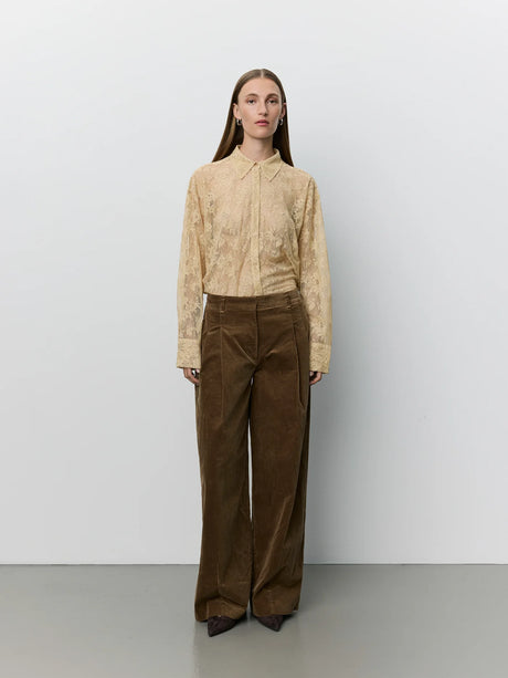 SOFIE SCHNOOR CORLIESW CORDUROY TROUSERS - Brown