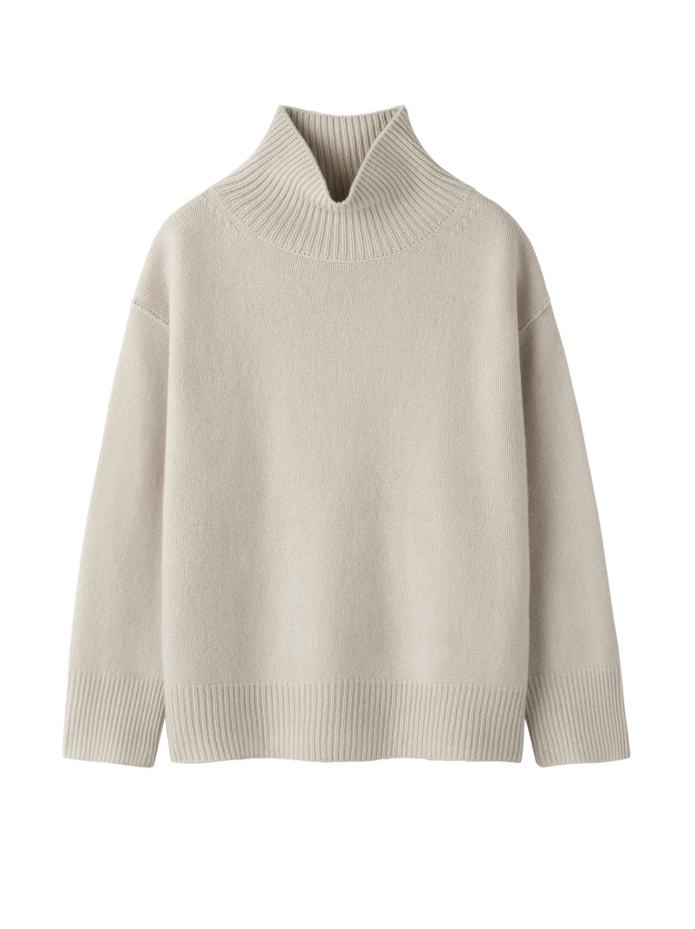 SOFT GOAT Boyfriend Turtleneck - Chalk