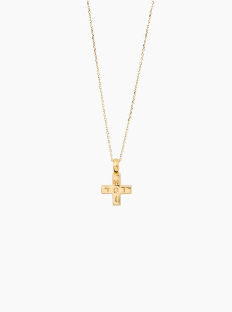Tilly Sveaas Small Gold Moi + Toi on Trace Chain