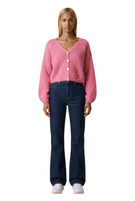 AMERICAN DREAMS Cornelia Cropped Cardigan - Pink