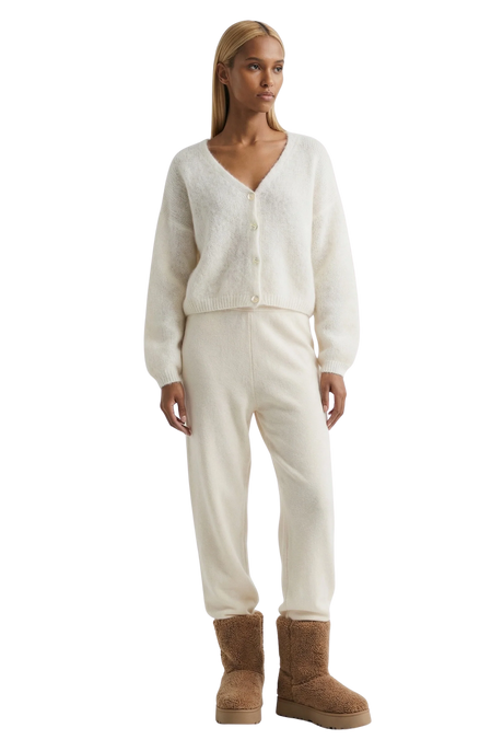 AMERICAN DREAMS Cornelia Cropped Cardigan - White