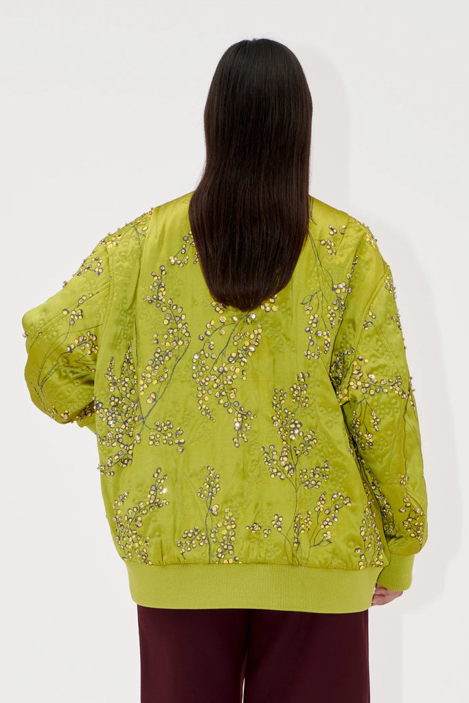 STINE GOYA Covered Placket Voluminous Bomber - Mimosa