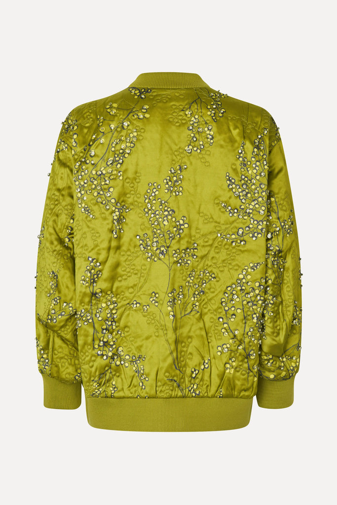 STINE GOYA Covered Placket Voluminous Bomber - Mimosa