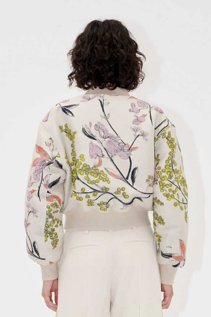 STINE GOYA Cropped Dropped Shoulder Bomber - Spring Mimosa