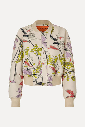 STINE GOYA Cropped Dropped Shoulder Bomber - Spring Mimosa