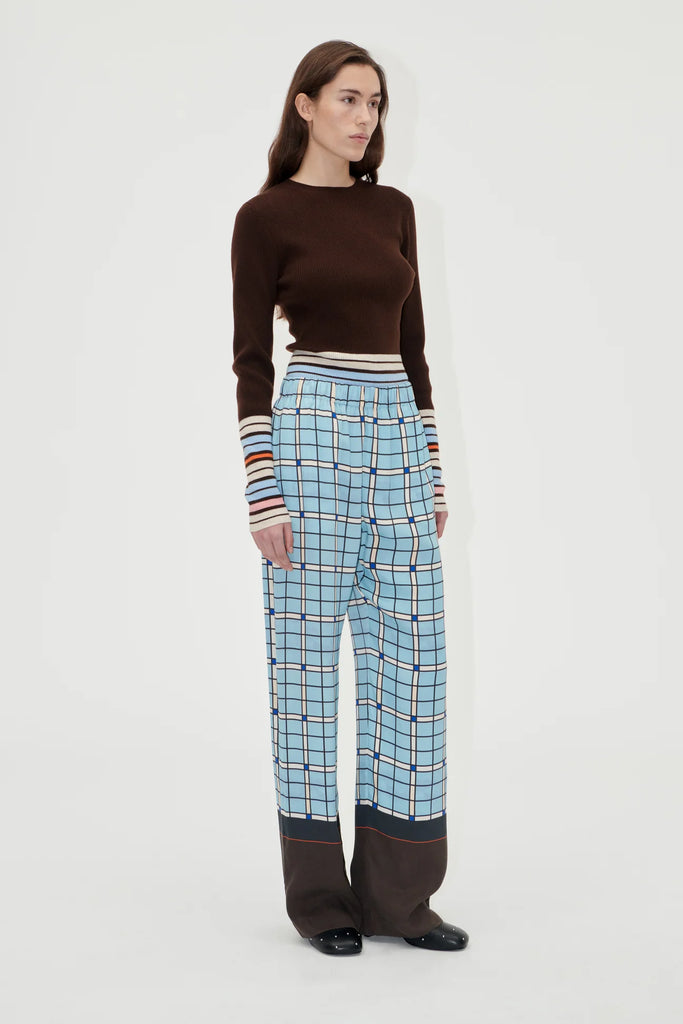 STINE GOYA Elasticated Long Pants - Window Check