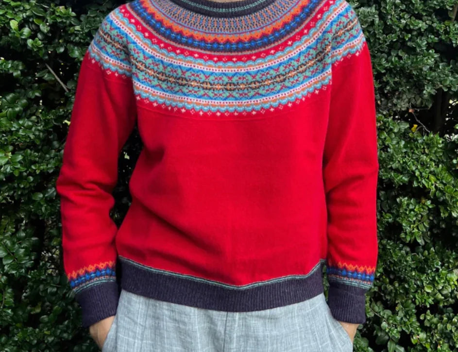 ERIBÉ Alpine Short Sweater - Crabapple