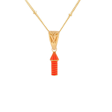 Après Youth Rocket Charm Necklace - Orange