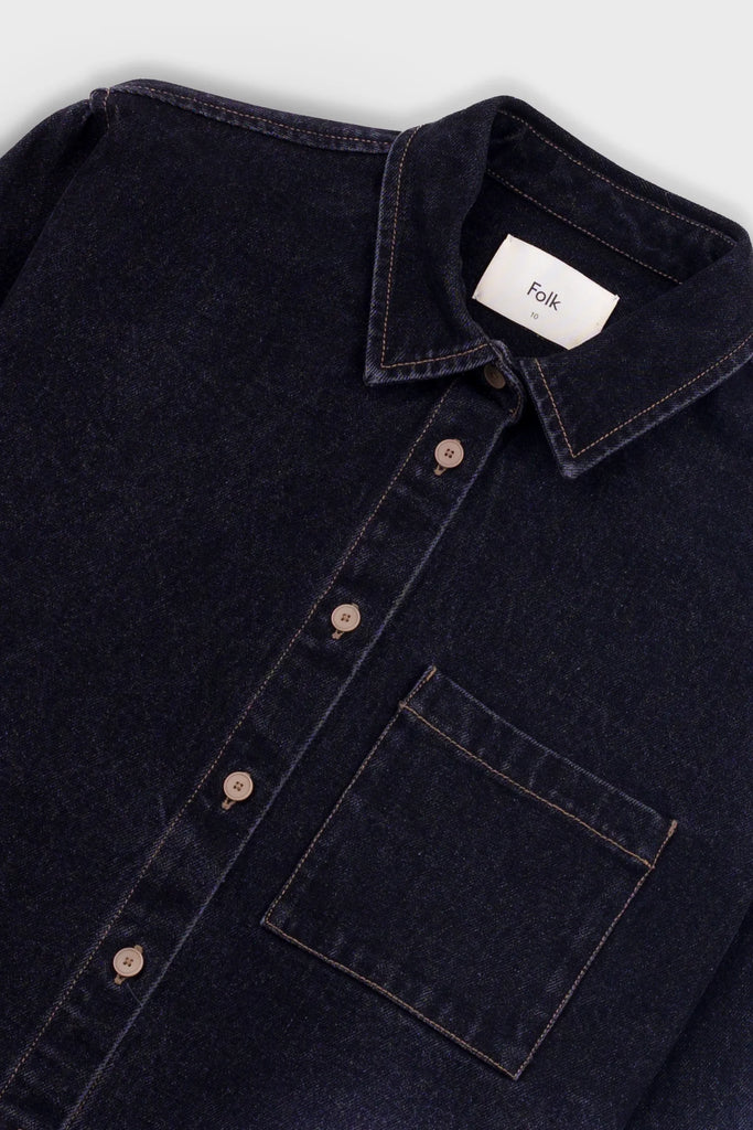 Folk Archive Shirt - Washed Black Denim